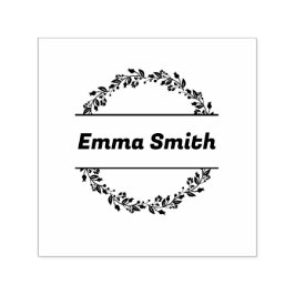 パーソナライズされたフローラ枠 セルフインキングスタンプ