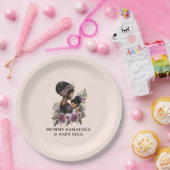 パーソナライズされたフローラ母とベビー(3) ペーパープレート (パーティー)