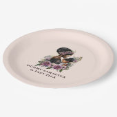 パーソナライズされたフローラ母とベビー(3) ペーパープレート (アングル)