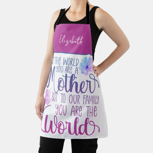 パーソナライズされたフローラ母の日 エプロン (インサイチュ)