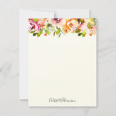 パーソナライズされたフローラ水の色素朴国 ノートカード (正面)