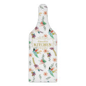 パーソナライズされたフローラ水彩キッチン カッティングボード (正面)