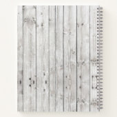 パーソナライズされたフローラ素朴メイスンジャールウッドレシピ ノートブック (裏面)