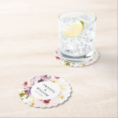 パーソナライズされたフローラ結婚の紙コースターの好意 ペーパーコースター (インサイチュ)