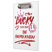 パーソナライズされたフローラ結婚式招待状スイート クリップボード (左)