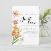 パーソナライズされたフローラ結婚式招待状 招待状 (スタンド正面)