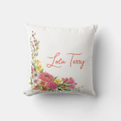 パーソナライズされたフローラ角枕 クッション (正面)