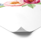 パーソナライズされたフローラ誕生ポスタープリント ポスター (角)