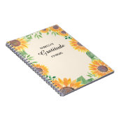 パーソナライズされたフローラ謝恩ジャーナル ノートブック (右側)