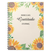 パーソナライズされたフローラ謝恩ジャーナル ノートブック (正面)