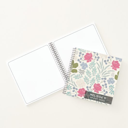 パーソナライズされたフローラ開花おもしろいアイディア ノートブック (内部)