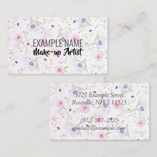 「パーソナライズされたフローラ開花」（アメリカ） 名刺 (正面/裏面)