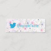 「パーソナライズされたフローラ開花」Twitter スキニー名刺 (裏面)