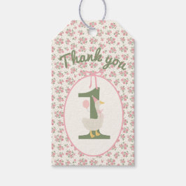 パーソナライズされたフローラ間抜けグースメッセージカード ギフトタグ