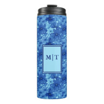 パーソナライズされたフローラ飾りタンブラー