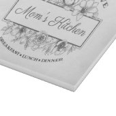 パーソナライズされたフローラ11.5インチx 8インチ角ガ澄んラス カッティングボード (角)