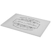 パーソナライズされたフローラ11.5インチx 8インチ角ガ澄んラス カッティングボード (角)