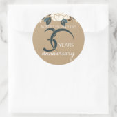 パーソナライズされたフローラ30結婚周年 ラウンドシール (バッグ)