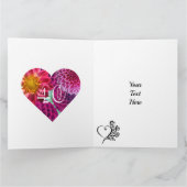 パーソナライズされたフローラ40th誕生日グリーティングカード カード (内部)