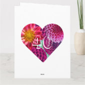 パーソナライズされたフローラ40th誕生日グリーティングカード カード (裏面)