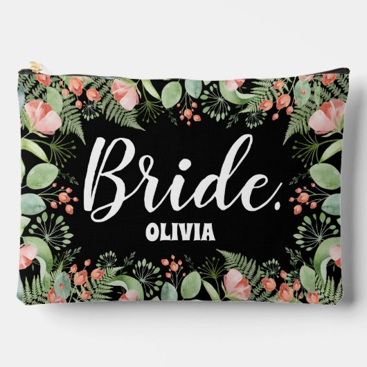 パーソナライズされたフローラ アクセサリーポーチ (正面)