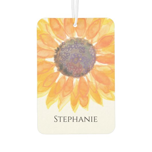 パーソナライズされたフローラ カーエアーフレッシュナー (裏面)