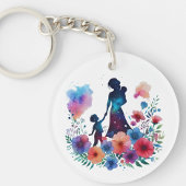 パーソナライズされたフローラ キーホルダー