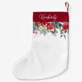 パーソナライズされたフローラ スモールクリスマスストッキング (裏面)