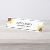 パーソナライズされたフローラ デスクネームプレート (正面)