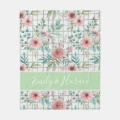 パーソナライズされたフローラ フリースブランケット (正面)