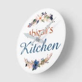 パーソナライズされたフローラ ラウンド壁時計 (傾斜)