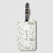 パーソナライズされたフローラ ラゲッジタグ (正面縦)