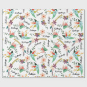 パーソナライズされたフローラ ラッピングペーパー (フラット)