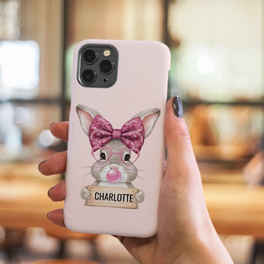 パーソナライズされたフローラBunny iPhoneケース Case-Mate iPhoneケース