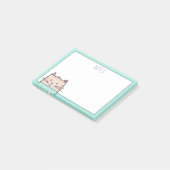 パーソナライズされたフローラCatノート ポストイット (アングル)