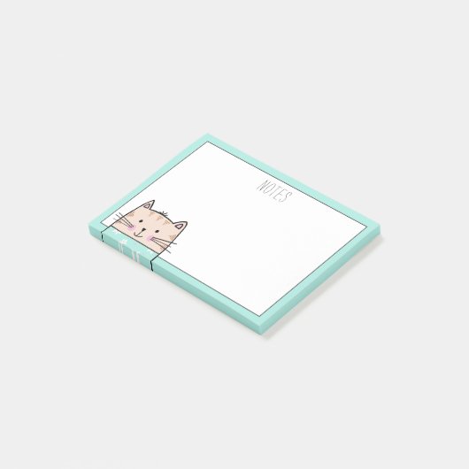 パーソナライズされたフローラCatノート ポストイット (アングル)