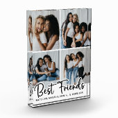 パーソナライズされたフ最高のァンド4写真友情 フォトブロック (左)