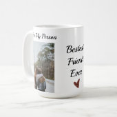 パーソナライズされたフ最高のレンド・ベスティー コーヒーマグカップ (正面左)