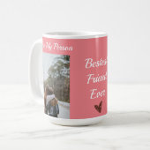 パーソナライズされたフ最高のレンド・ベスティー コーヒーマグカップ (正面左)