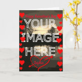 パーソナライズされたフ空白のォトバレンタインデイカード カード (黄色い花)