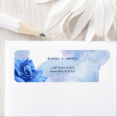 パーソナライズされたブエレガントルーフラワー差出人住所 ラベル (インサイチュ)