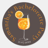 パーソナライズされたブライズパーティーのお土産 ラウンドシール (正面)