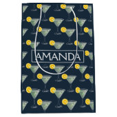 パーソナライズされたブライズメイドパーティーの紙のギフトバッグ ミディアムペーパーバッグ (正面)