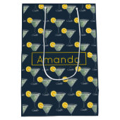 パーソナライズされたブライズメイドパーティーの紙のギフトバッグ ミディアムペーパーバッグ (裏面)