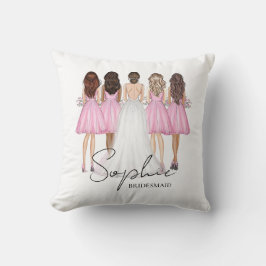 パーソナライズされたブライズメイド カスタムネーム ギフト クッション