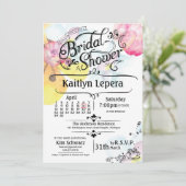パーソナライズされたブライダルシャワーの招待状_4月 セーブザデート (スタンド正面)