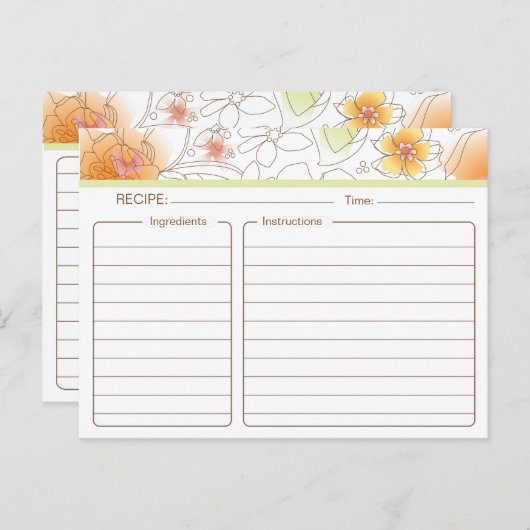 パーソナライズされたブライダルシャワーレシピカード ポストカード (正面/裏面)