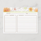 パーソナライズされたブライダルシャワーレシピカード ポストカード (正面)
