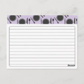 パーソナライズされたブライダルシャワーレシピカード ポストカード (裏面)