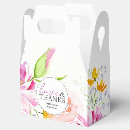 パーソナライズされたブライダルシャワー優先ボックスフローラ フェイバーボックス (オープン)